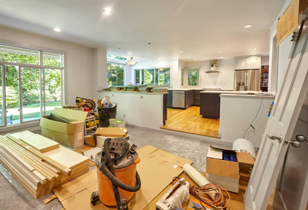 Professional Kitchen Island Installation technician working in Prosper, TX